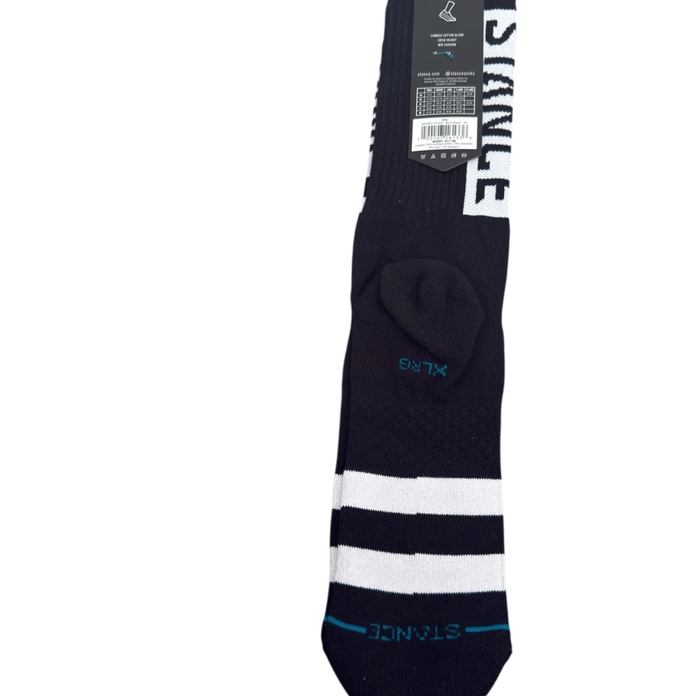NWT Stance Black and White Athletic Crew Socks - Picture 4 of 4